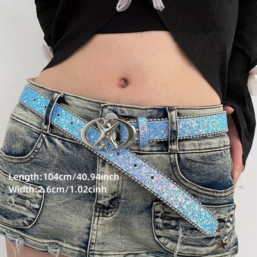 Y2K Sequin Belt for Versatile Outfits